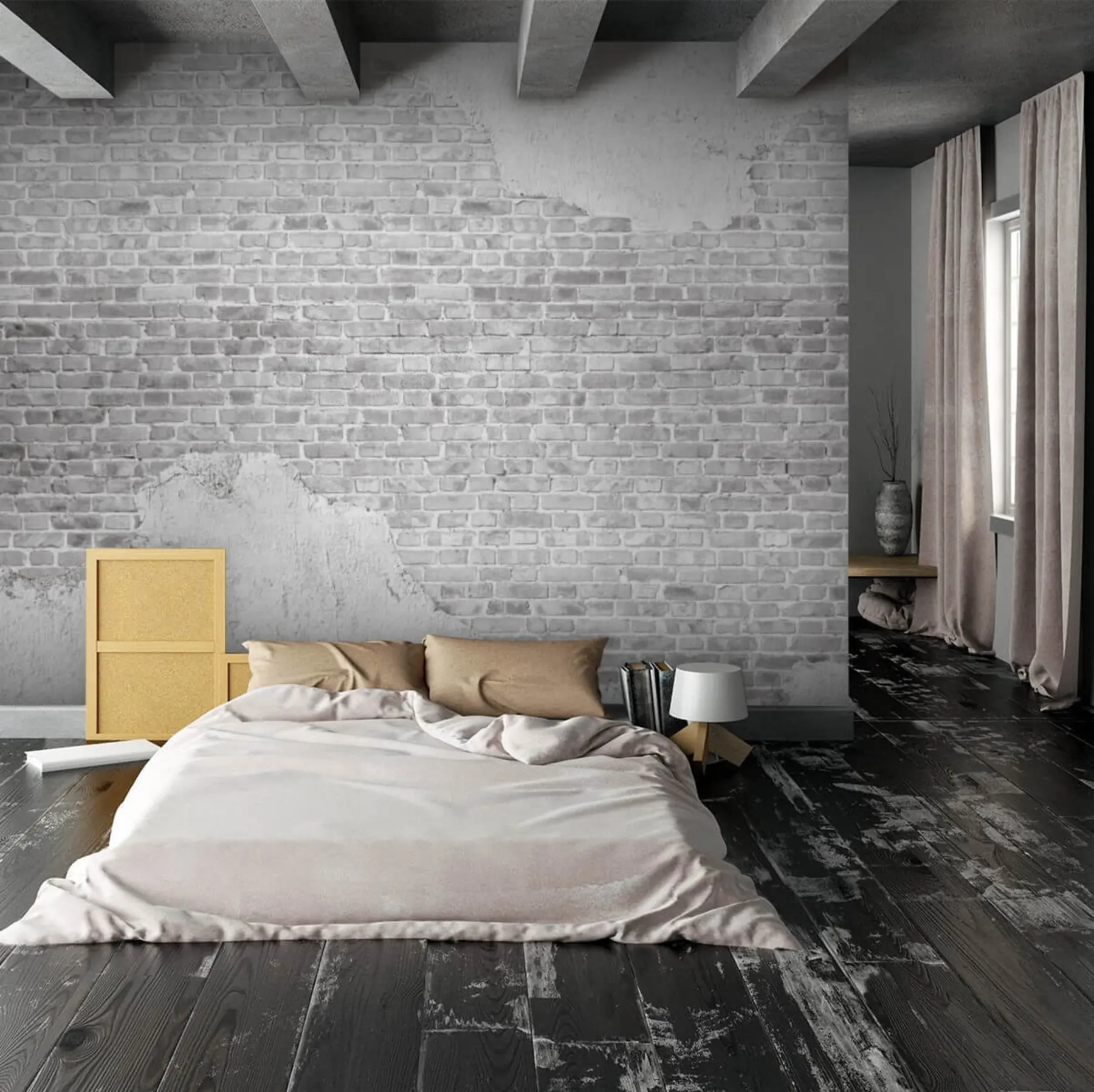 murais de parede parede de tijolos rebocados u53029