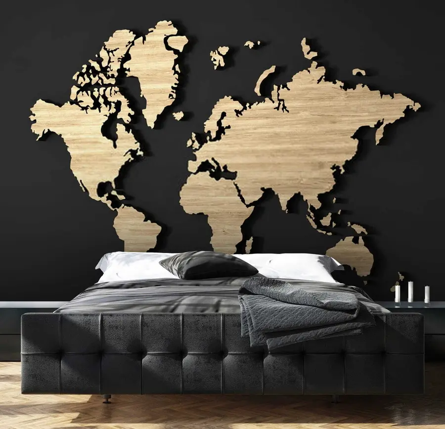 murais de parede Mapa do mundo da árvore u50437