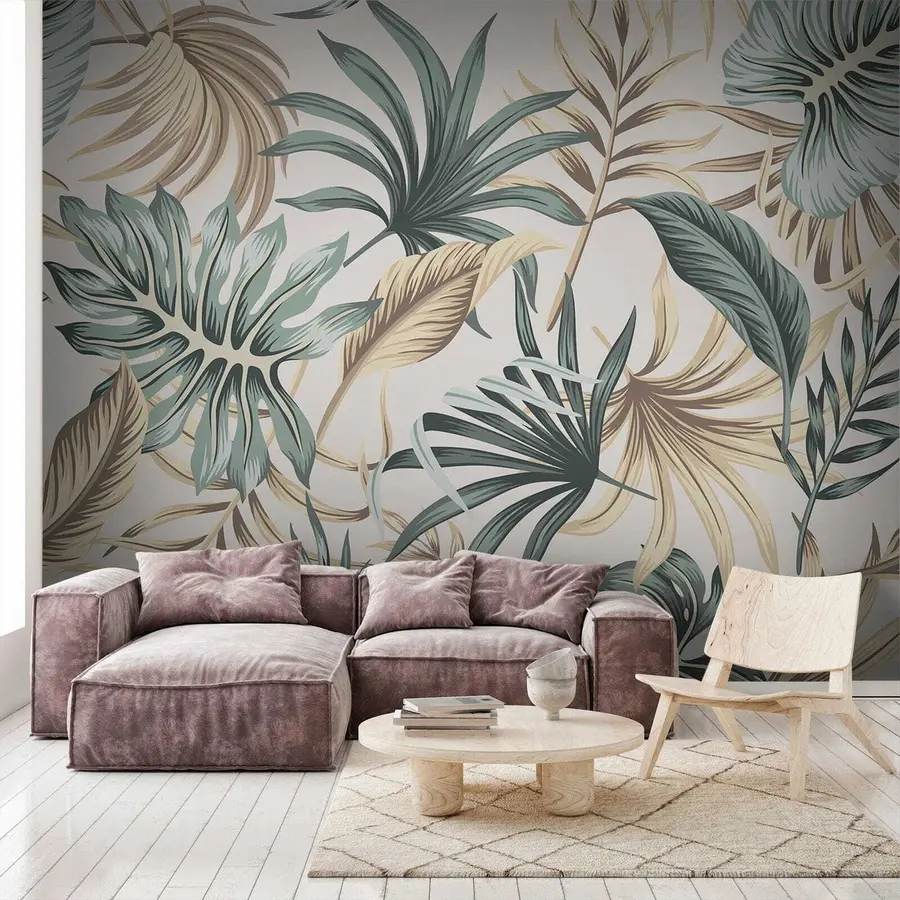 murais de parede Folhas coloridas u51888