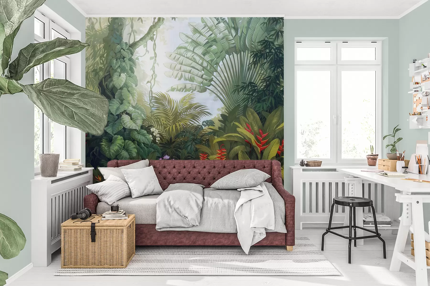 murais de parede Floresta tropical brilhante u02708