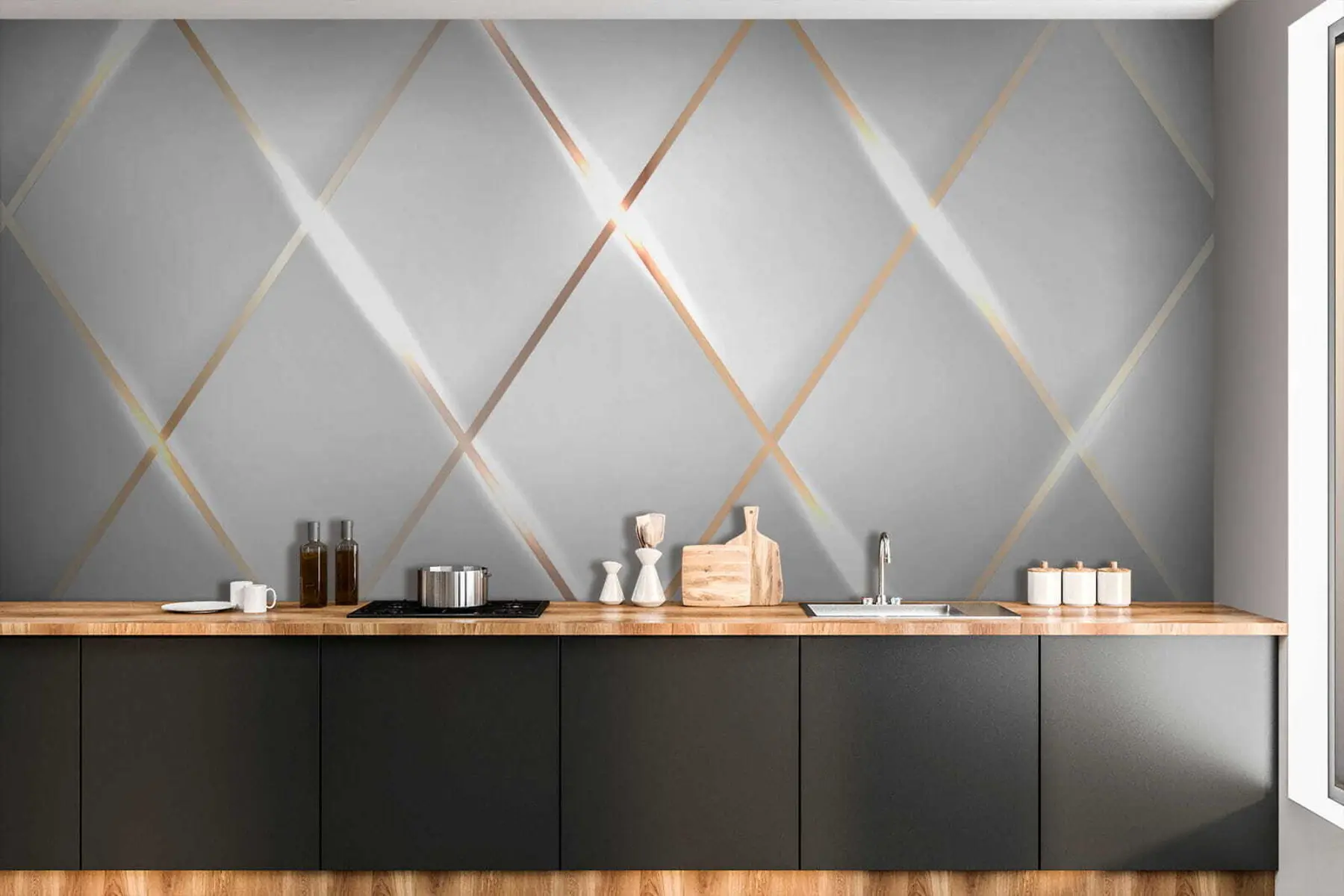 murais de parede Grade sobre fundo branco u06014