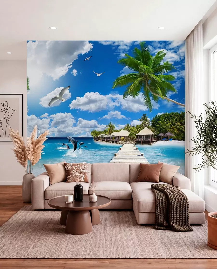 murais de parede Ilha paraiso u06969