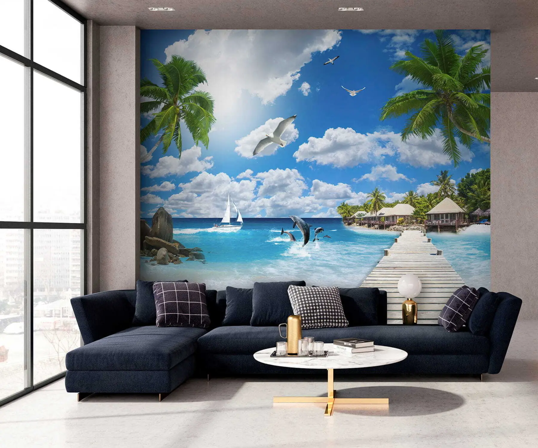 murais de parede Ilha paraiso u06969