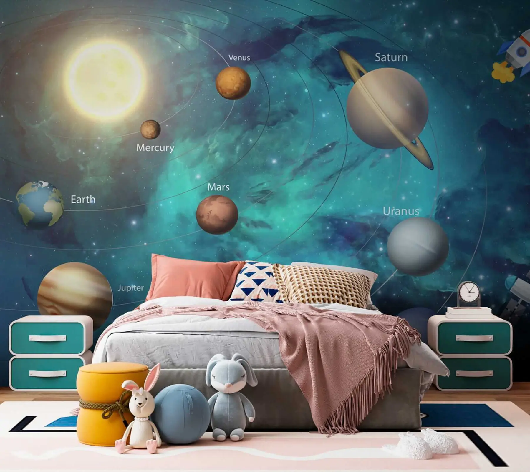 murais de parede Sistema solar u09074