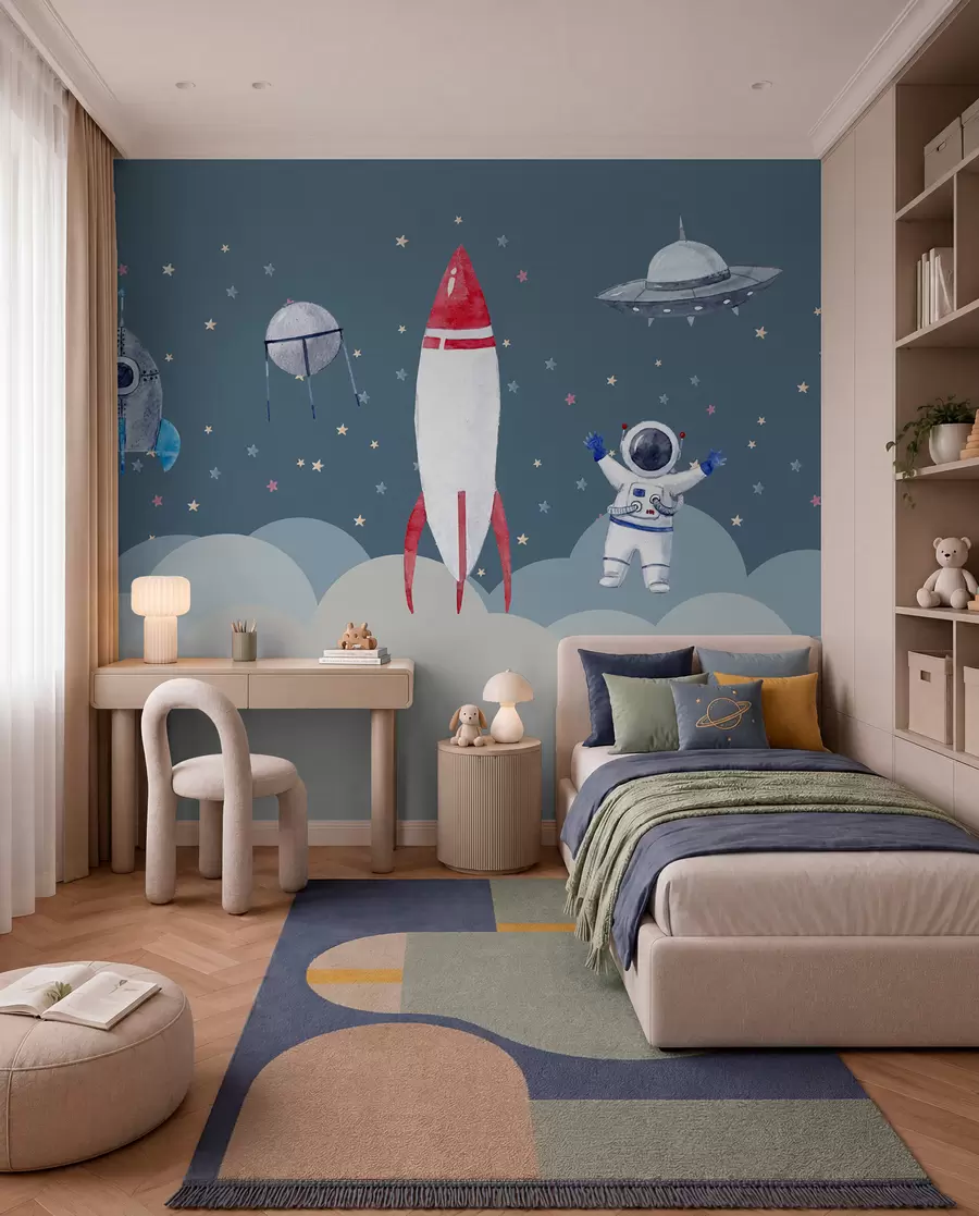 murais de parede Pequena tripulação espacial u09813