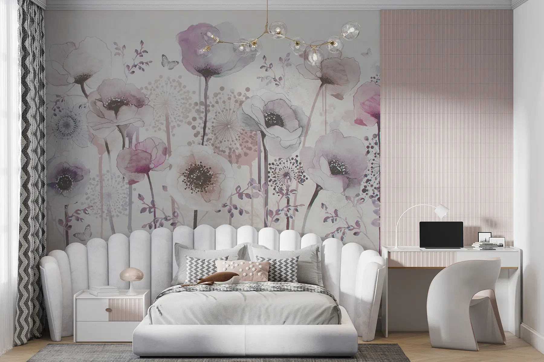 murais de parede Flores em aquarela u14503