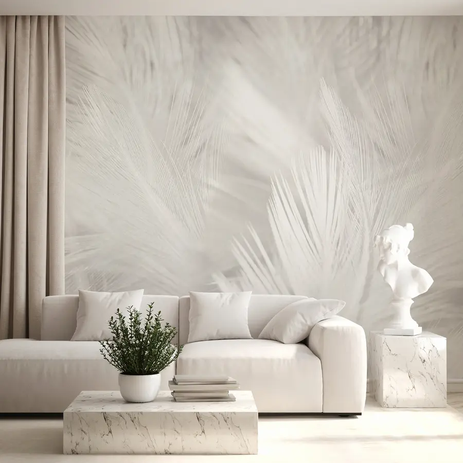 murais de parede Penas brancas u15622