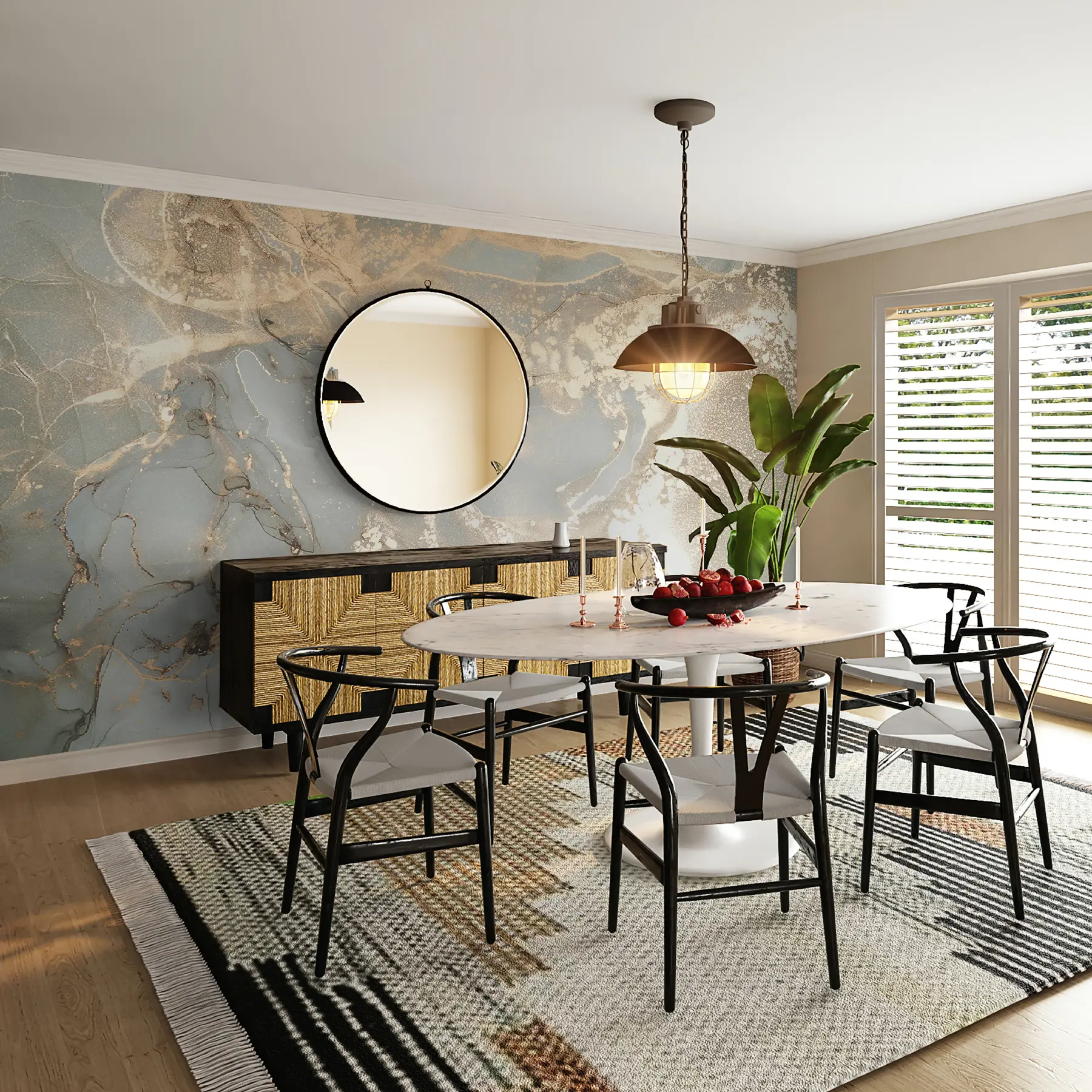 murais de parede Mármore cinzento e amarelo u17492