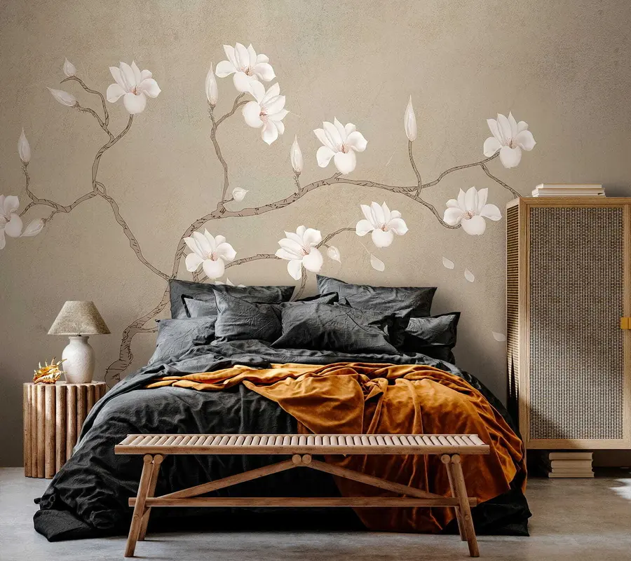 murais de parede A árvore florida de magnólia u17493