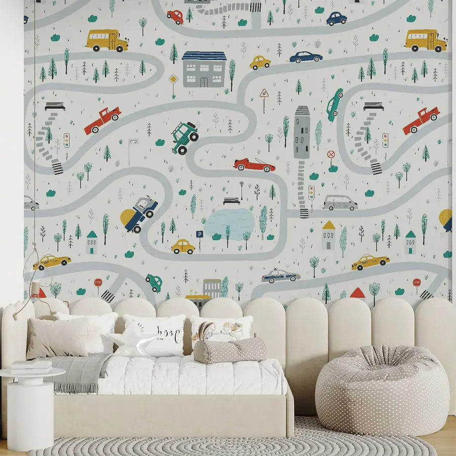 murais de parede Labirinto de carros u19938