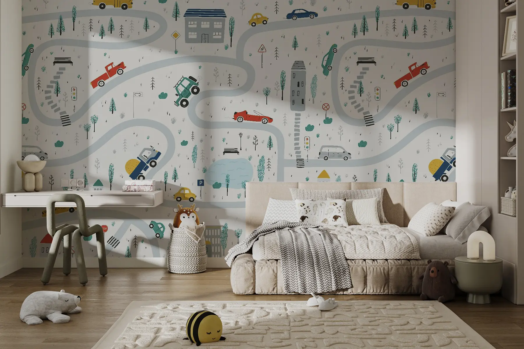 murais de parede Labirinto de carros u19938