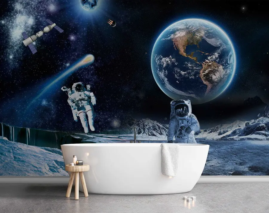 murais de parede Astronautas na lua u23243