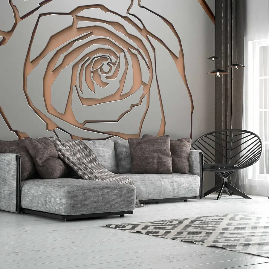 murais de parede rosa metálica u25163