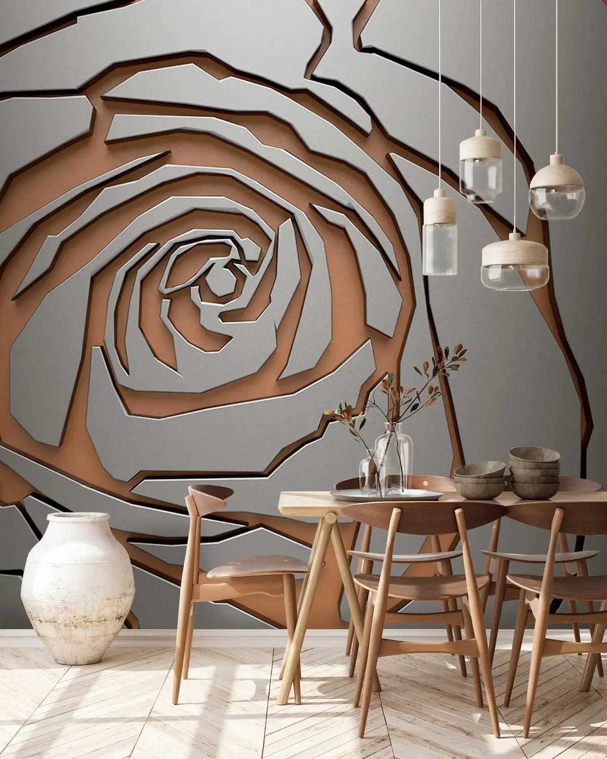 murais de parede rosa metálica u25163