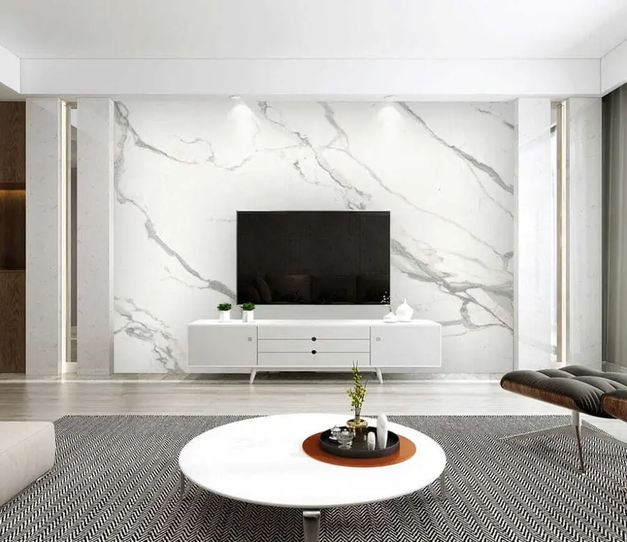 murais de parede Mármore branco u27452