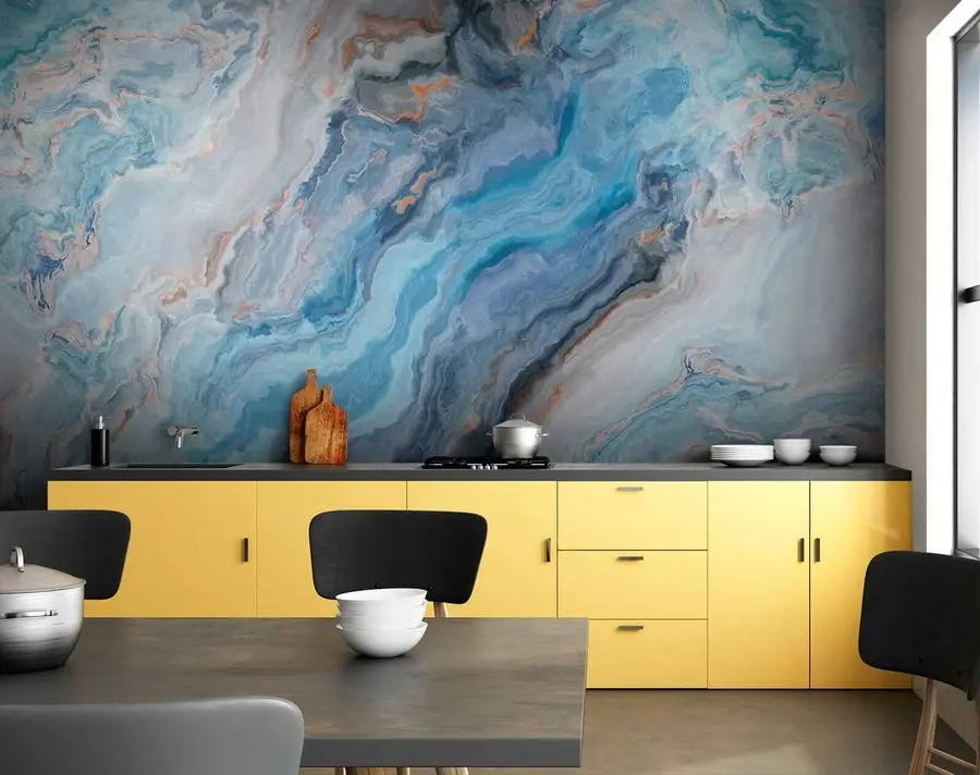 murais de parede Mármore azul u28985