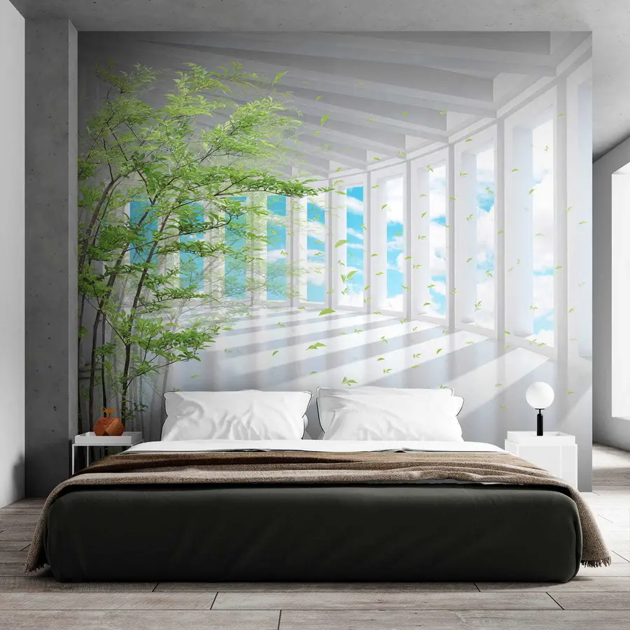 murais de parede Túnel com visão de nuvem u29922