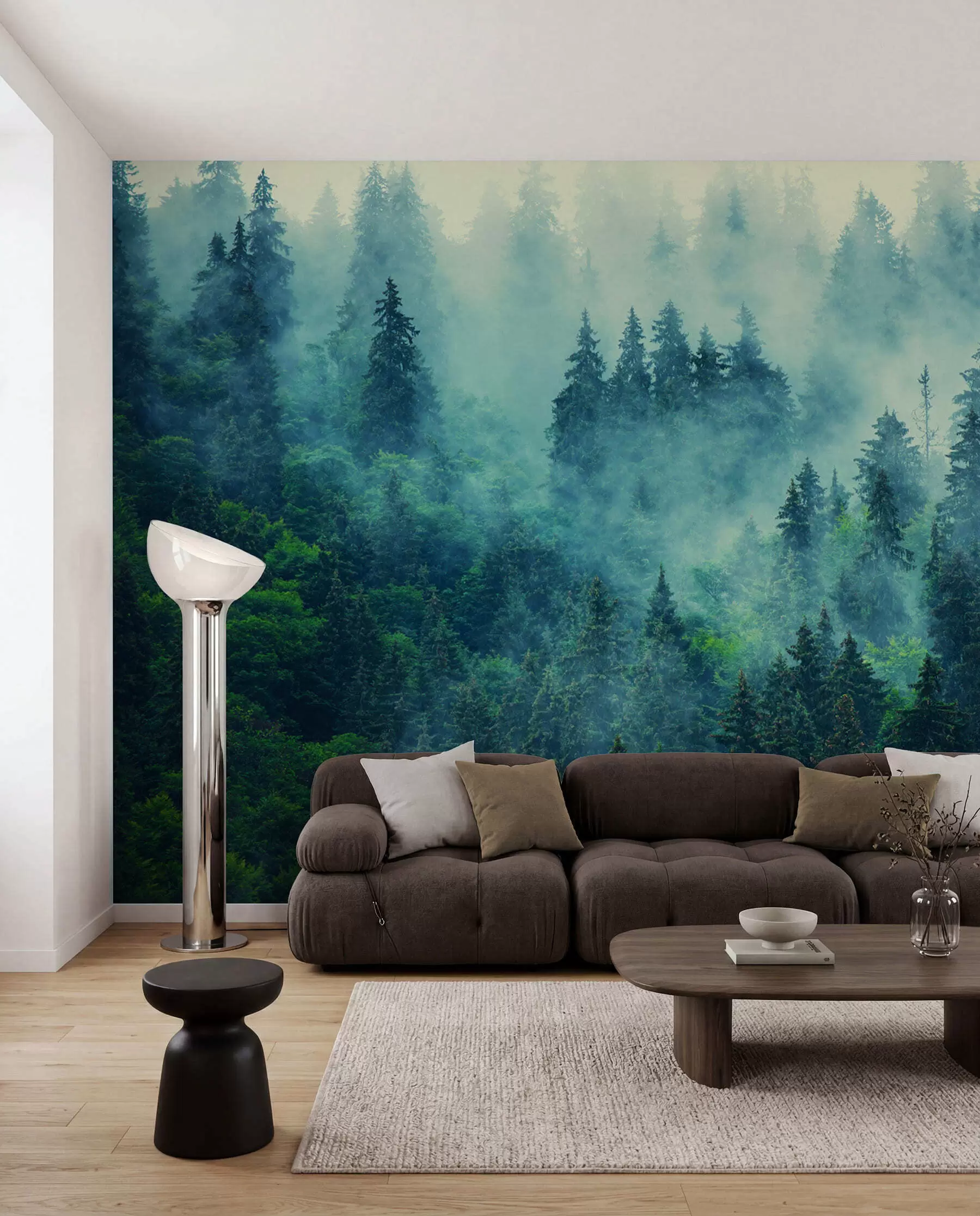 murais de parede Floresta nebulosa pela manhã u33150