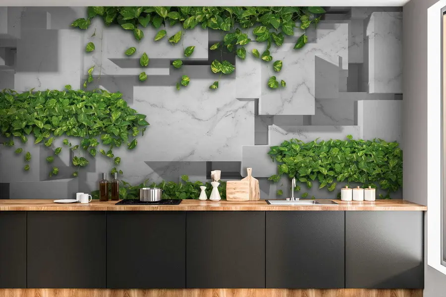 murais de parede Painéis 3d e plantas u34395