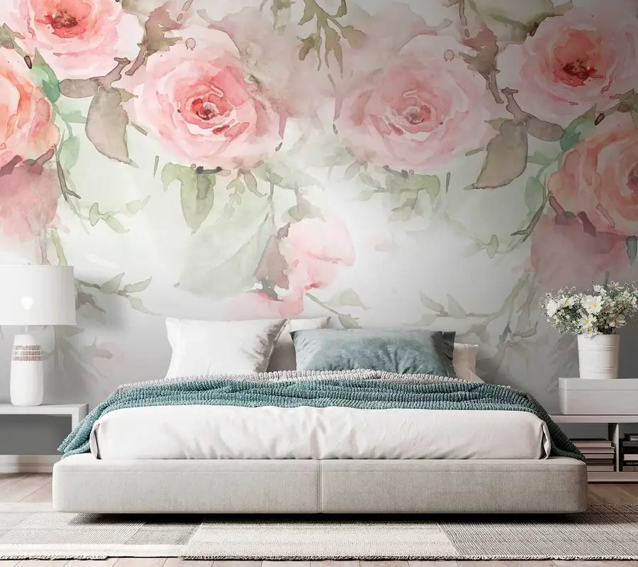 murais de parede Rosas em aquarela u34659