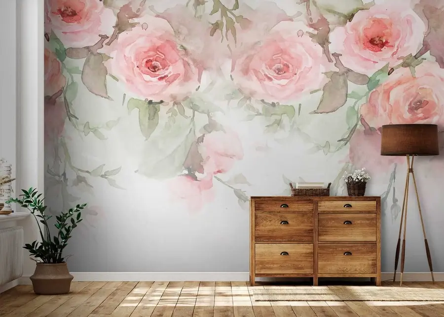 murais de parede Rosas em aquarela u34659