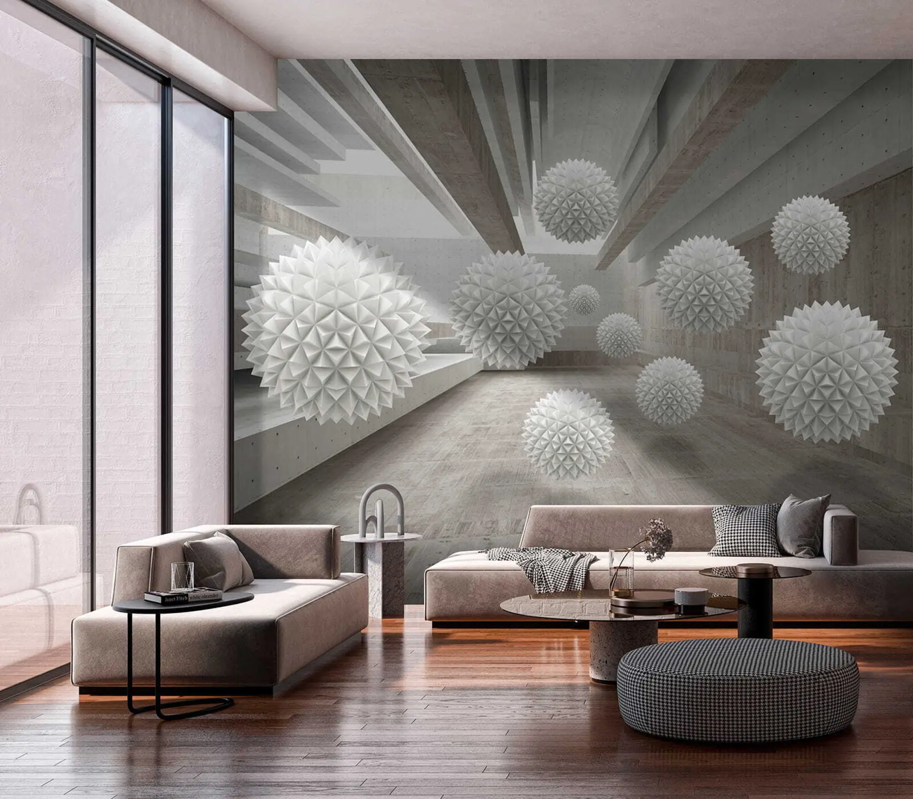 murais de parede Esferas flutuando no ar u34969