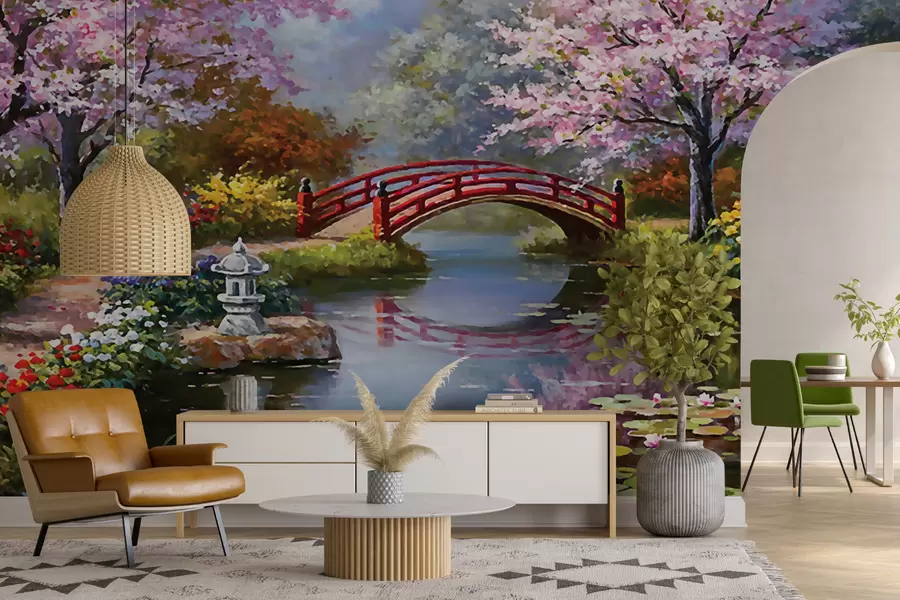 murais de parede Jardim japonês u35418
