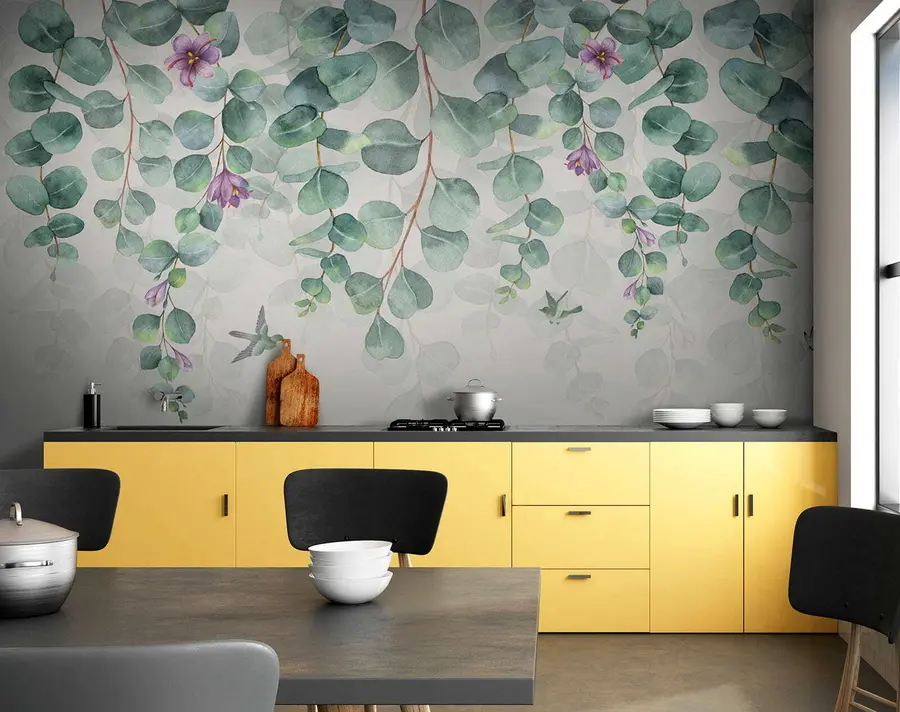 murais de parede Galhos pendurados com flores u36206