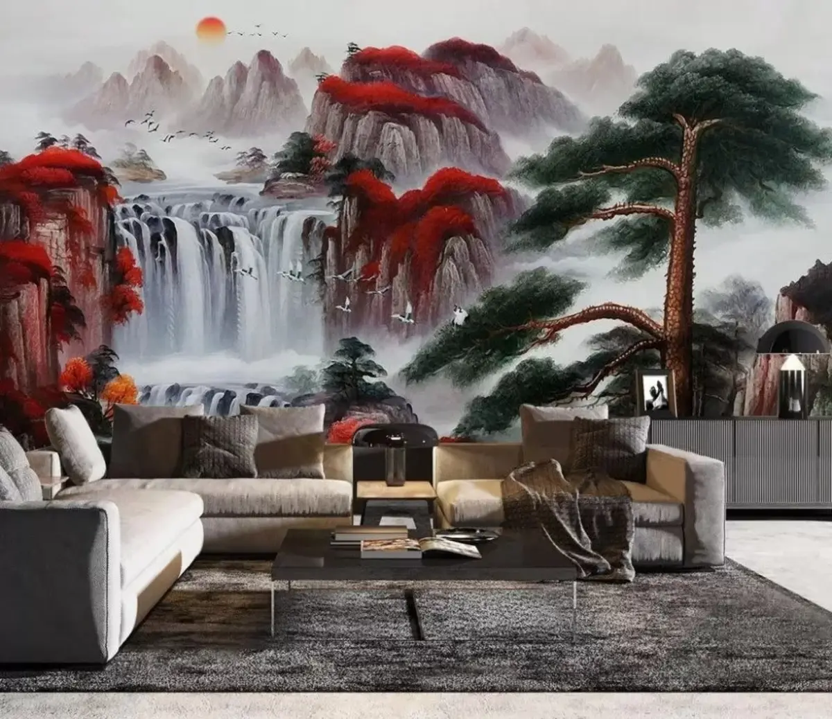 Papel De Parede Cachoeira Estilo Japon s Nao U36222 Uwalls Papel De Parede Cachoeira Estilo Japon s Nao U36222 Uwalls
