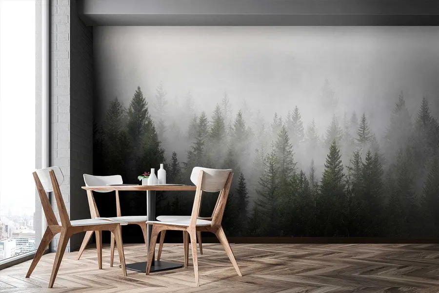 murais de parede Floresta na névoa u37073