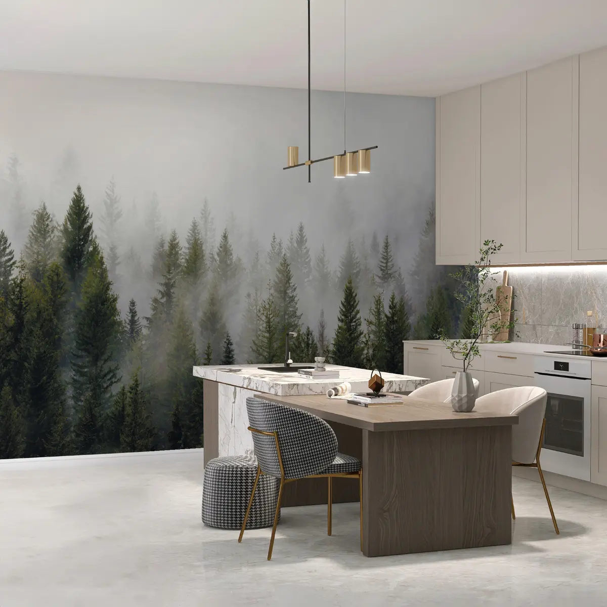 murais de parede Floresta na névoa u37073