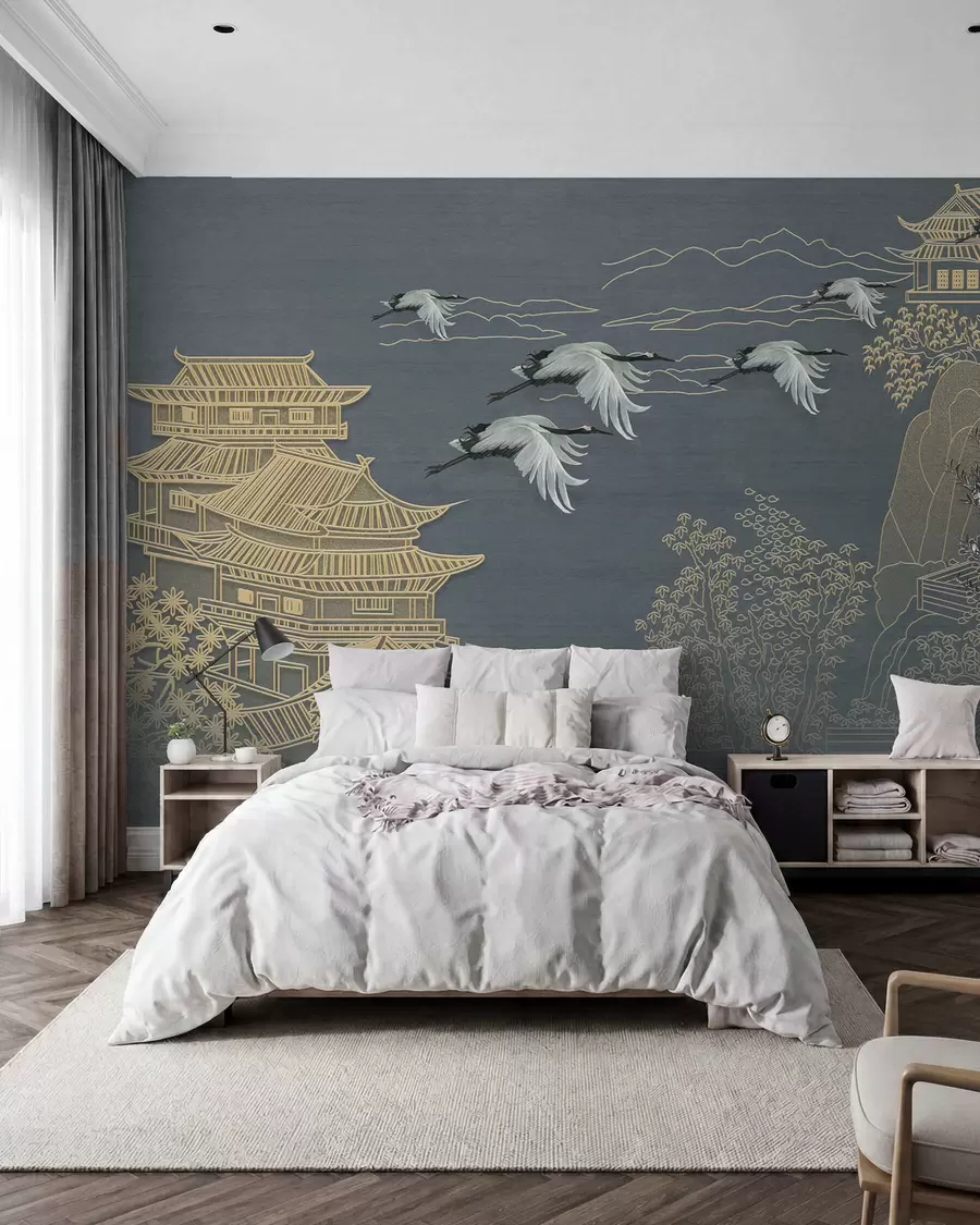 murais de parede Desenho estilo japonês u38720