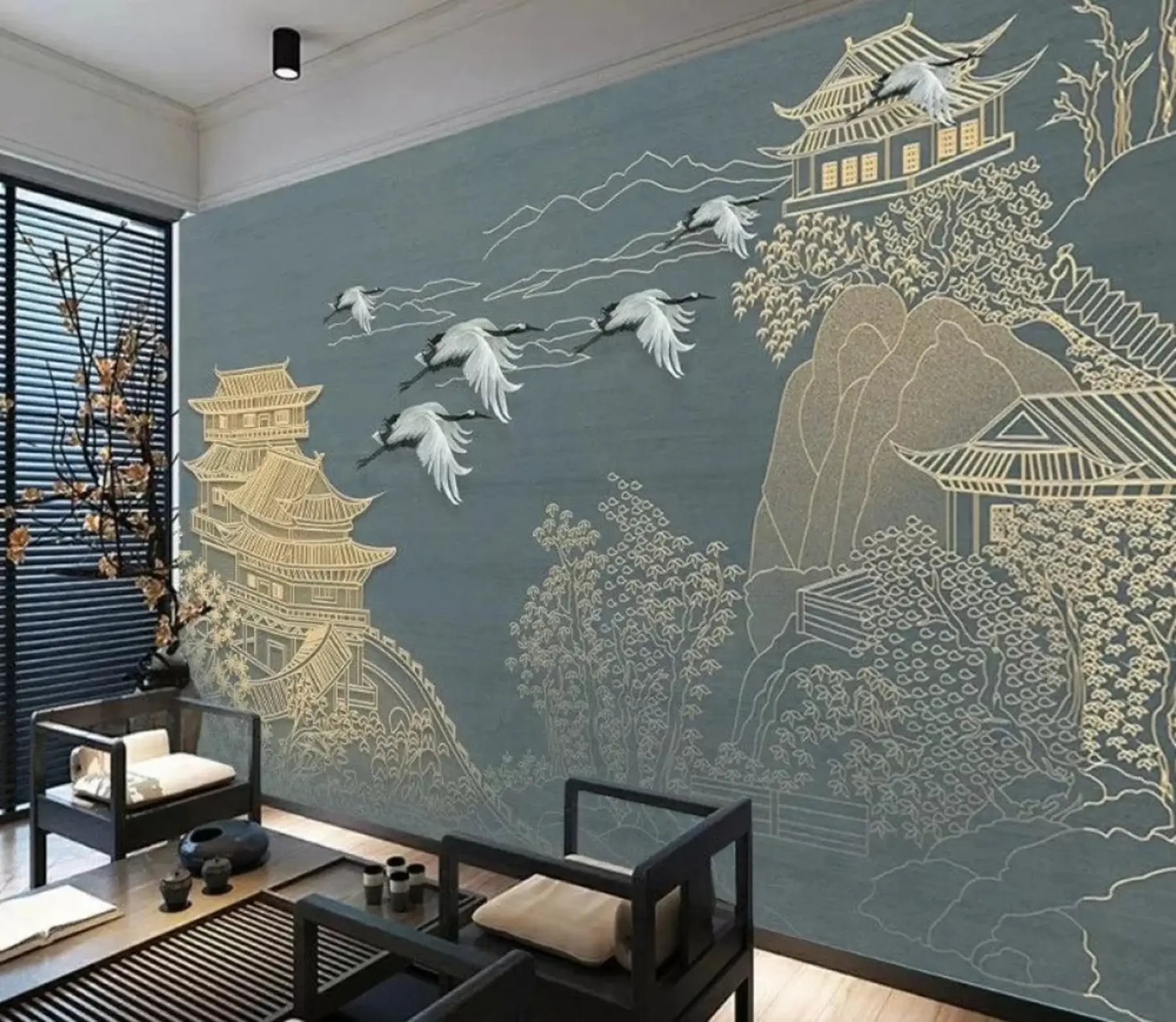 murais de parede Desenho estilo japonês u38720