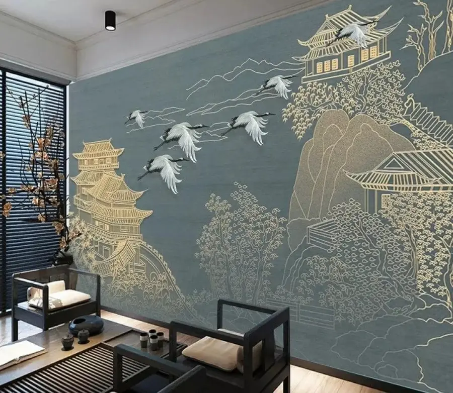 murais de parede Desenho estilo japonês u38720