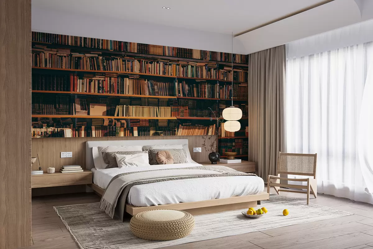 murais de parede Uma grande biblioteca u40004