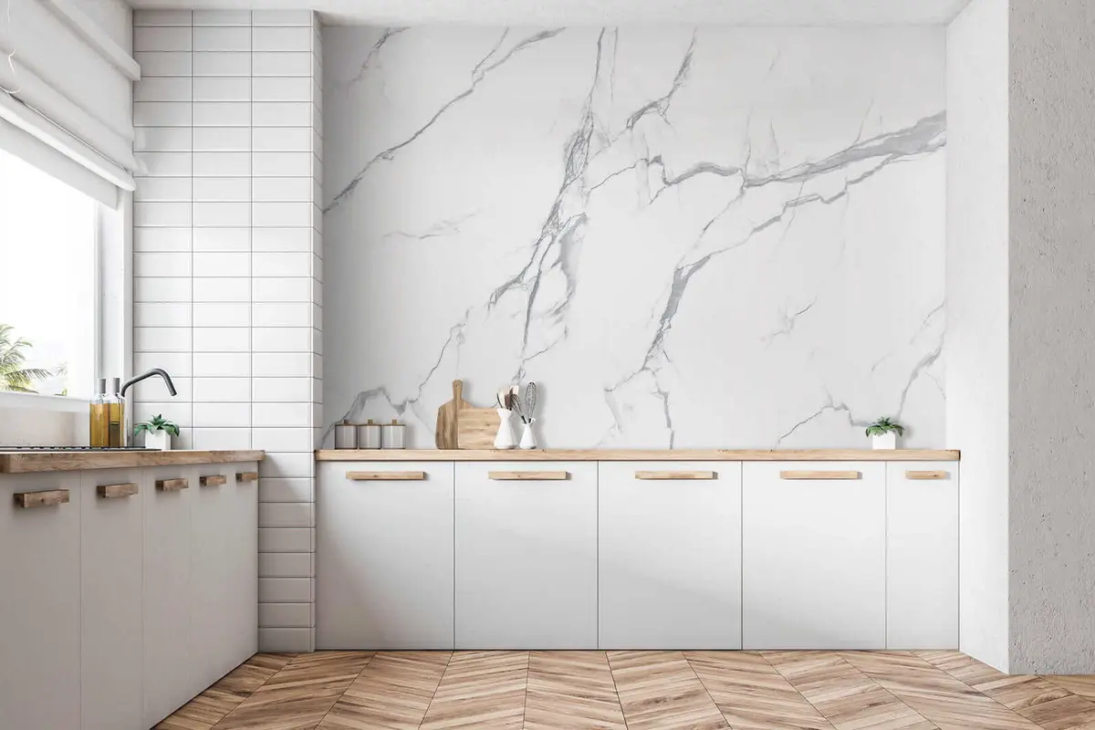 murais de parede Mármore branco u42049