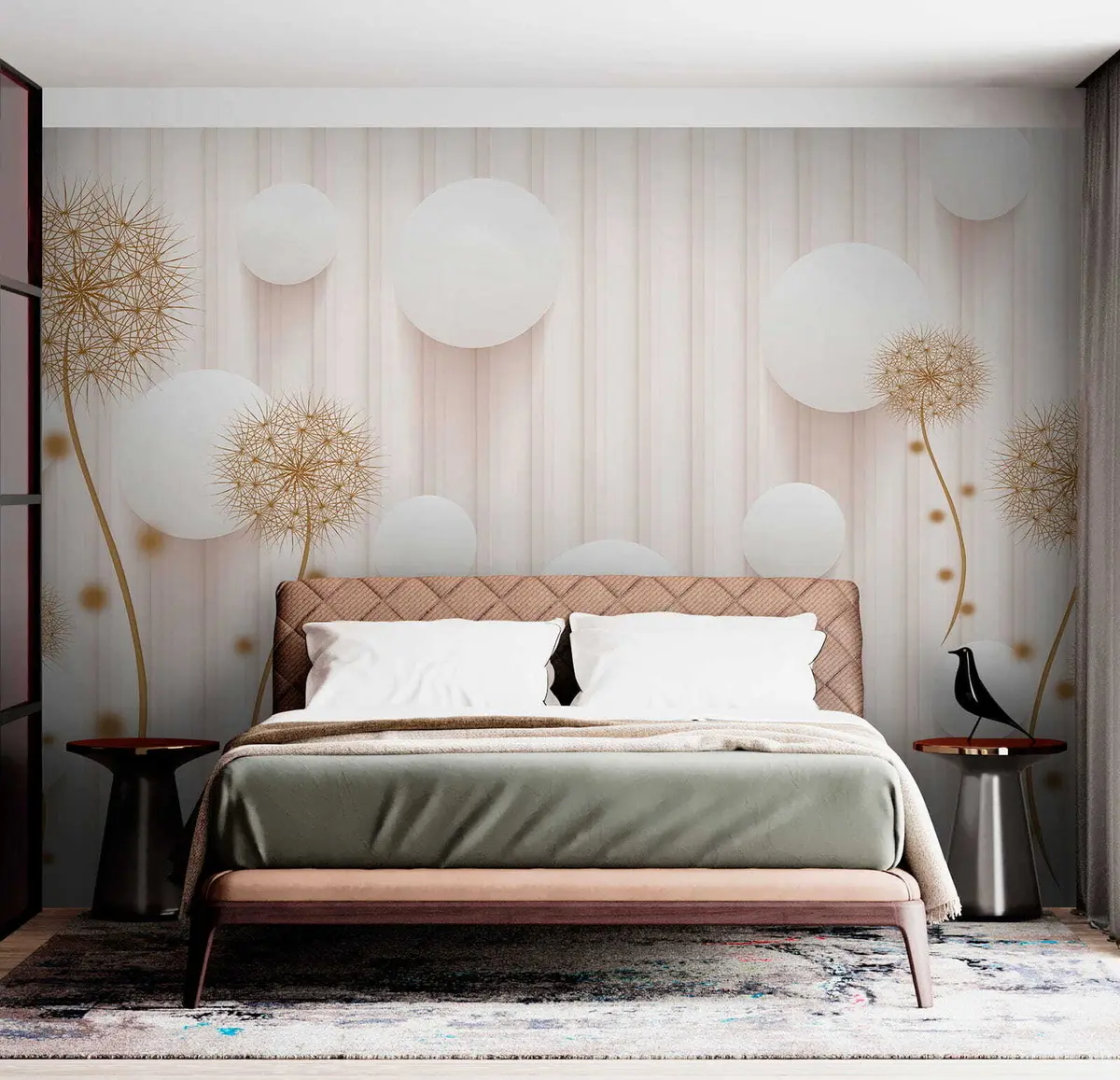 murais de parede Bolas e dentes de leão u52503