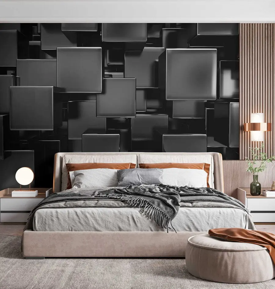 murais de parede cubos de titânio anodizado u53412