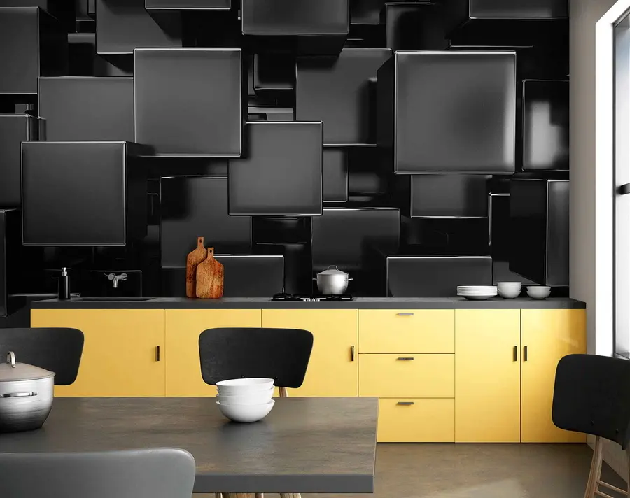 murais de parede cubos de titânio anodizado u53412