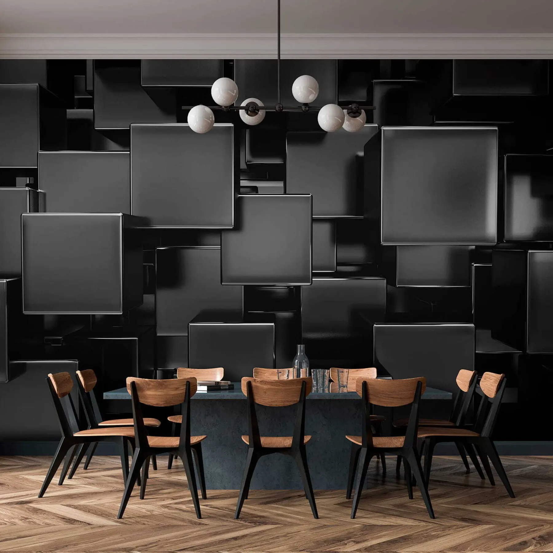 murais de parede cubos de titânio anodizado u53412