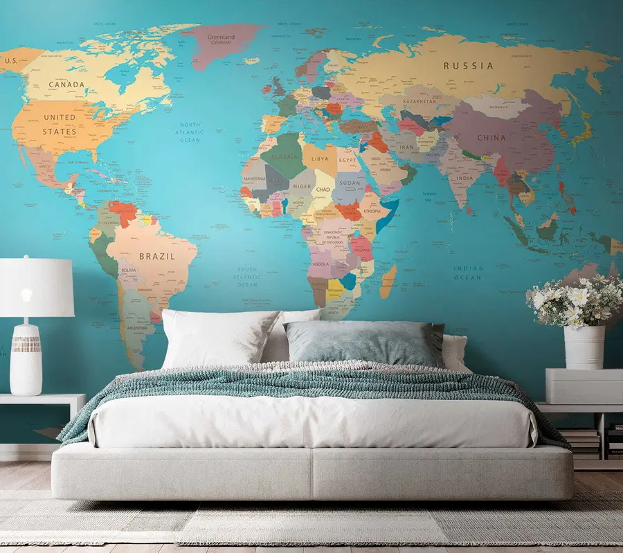 murais de parede Mapa do mundo u57440