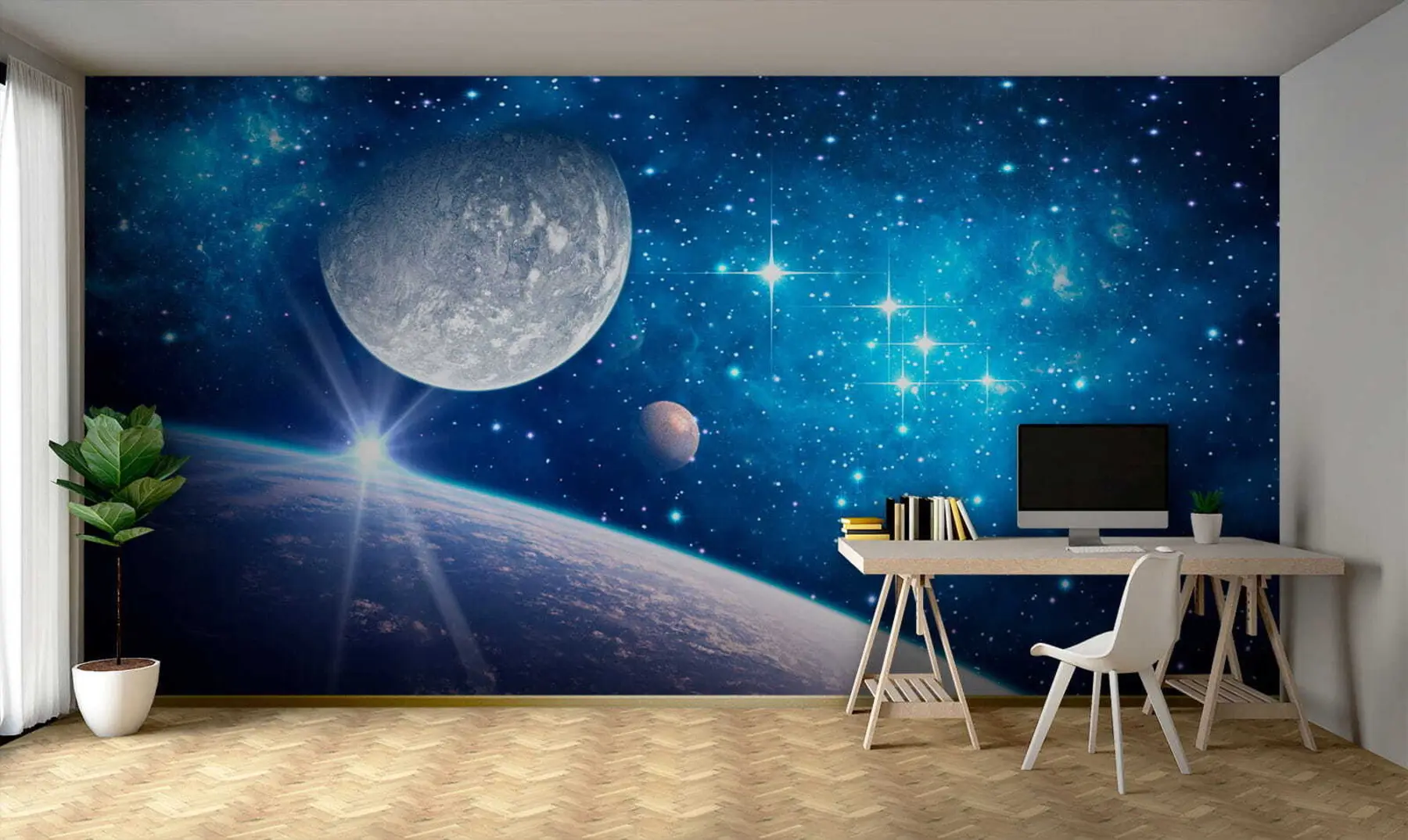 murais de parede Mergulhe no espaço u57785