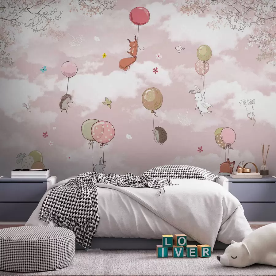 murais de parede Balões de ar quente nas nuvens u59963