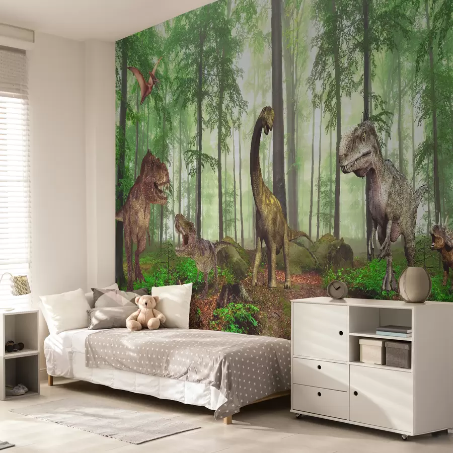 murais de parede Dinossauros na floresta u60039