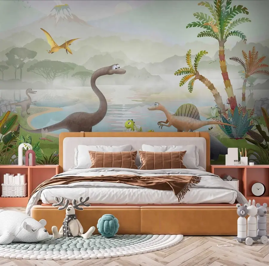 murais de parede Dinossauros de desenhos animados u60040