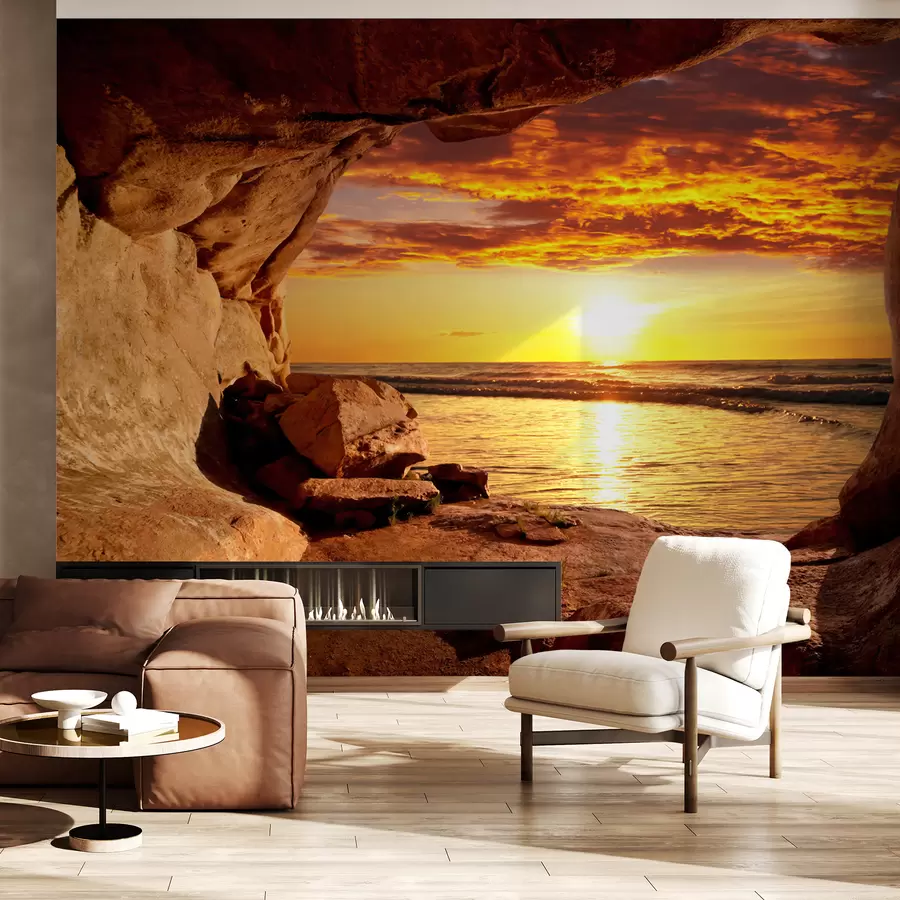 murais de parede Por do sol nas rochas u60242