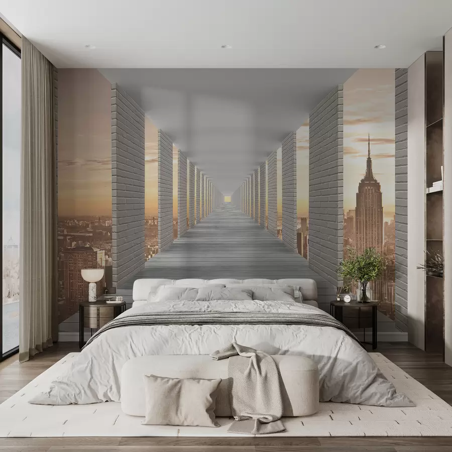murais de parede Túnel com vista para Nova York u59788