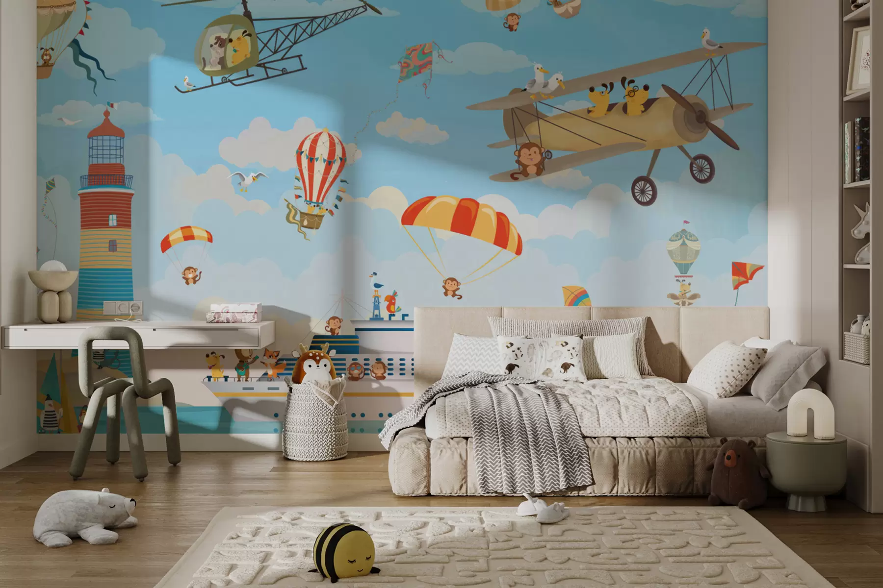 murais de parede Animais na cidade portuária u62422