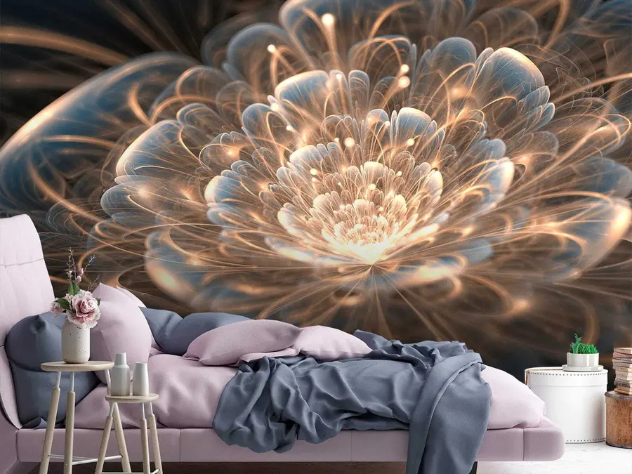 murais de parede Desenhar com luz sobre um fundo escuro u59705