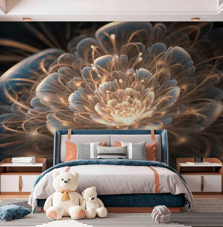murais de parede Desenhar com luz sobre um fundo escuro u59705